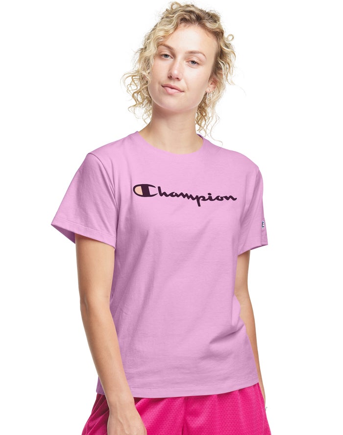 Champion T-Shirt Dames - Roze - Classic ( 254619-IQP )